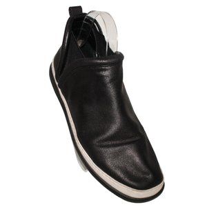 Taryn Rose Freddie Sz 10 Black Faux Leather Slip On Fashion Sneakers Shoes